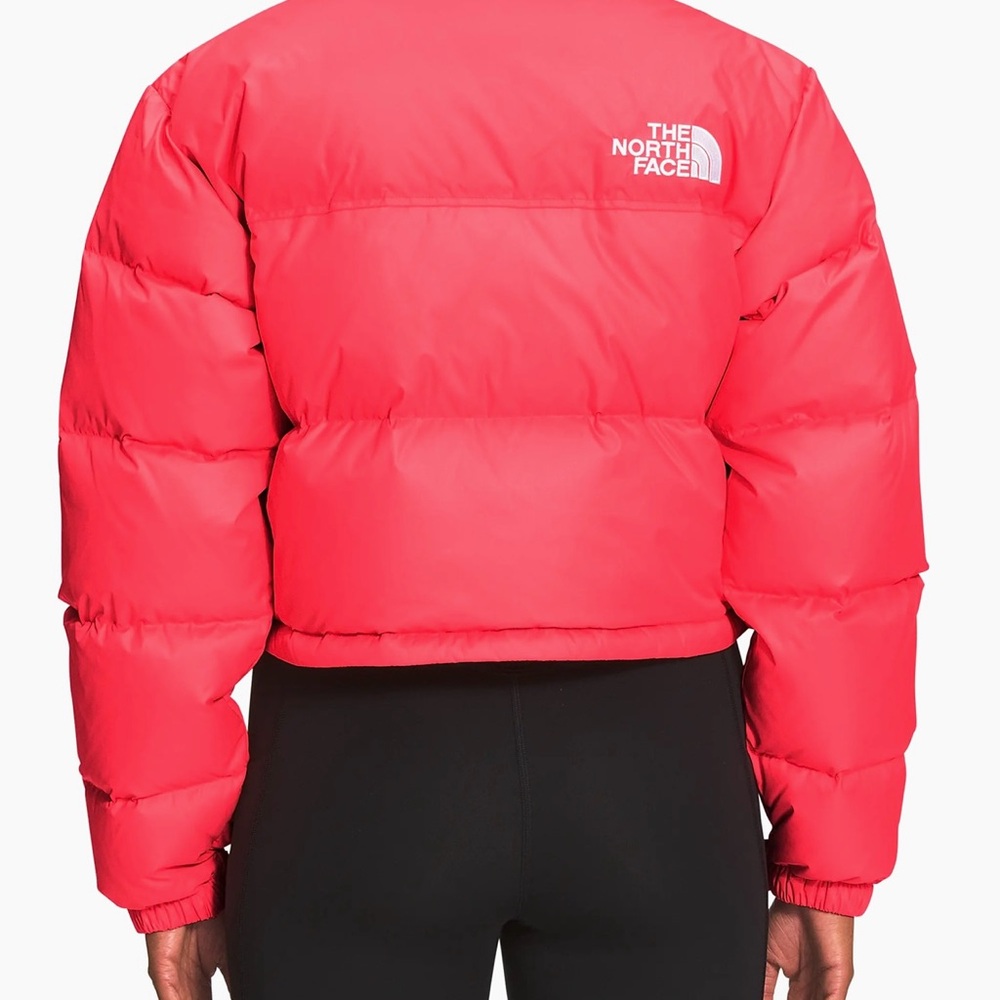 The North Face Women's Brilliant Coral Cropped Puffer Jacket - Picture 9 of 10